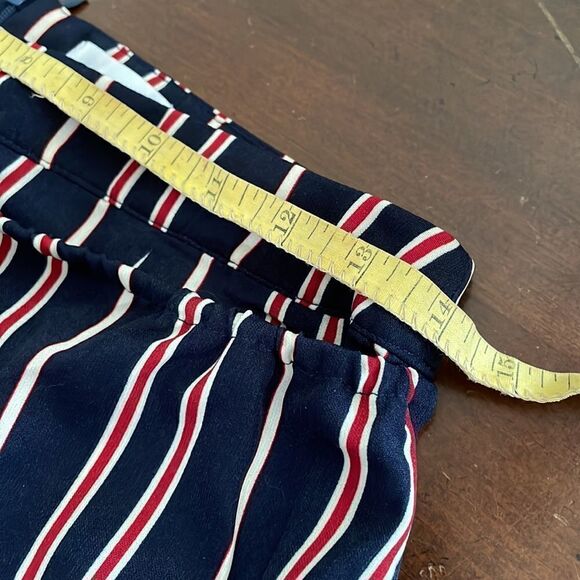 Revolve Superdown Morgan Navy, Red and White Striped Tie Front Pants - Picture 11 of 12